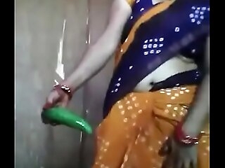 Desi Aunty Effectuation with cucumber